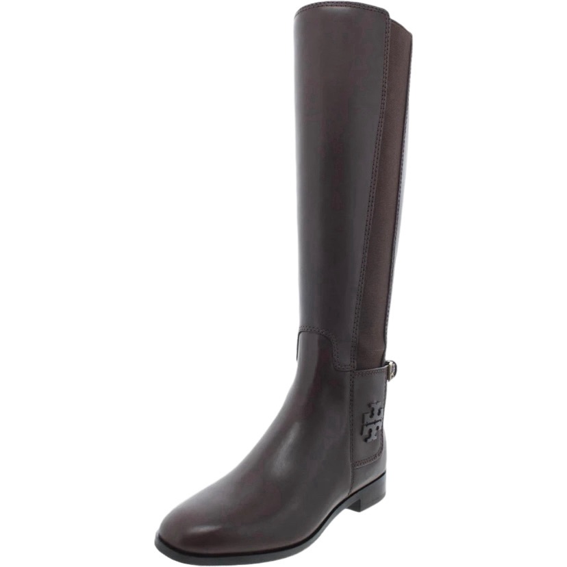 Nwob Tory Burch Brown Wyatt Leather & Suede 50/50 Knee High Riding Boots- Sz 6.5